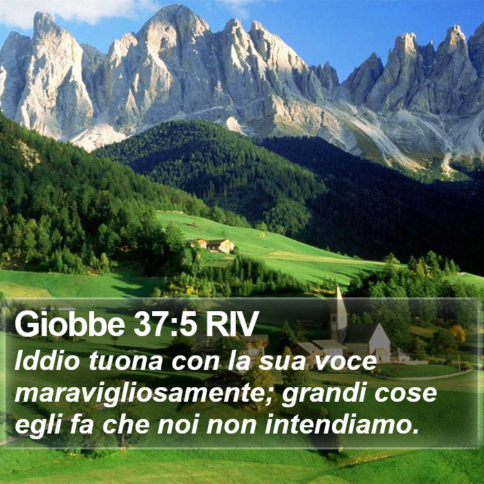 Giobbe 37:5 RIV Bible Study