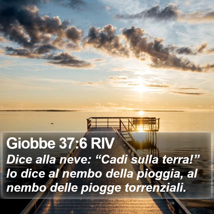 Giobbe 37:6 RIV Bible Study