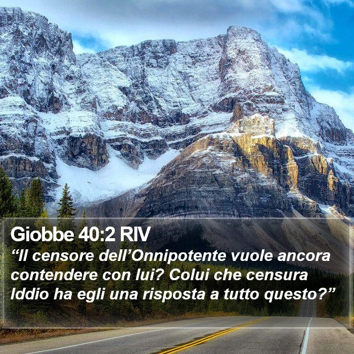 Giobbe 40:2 RIV Bible Study