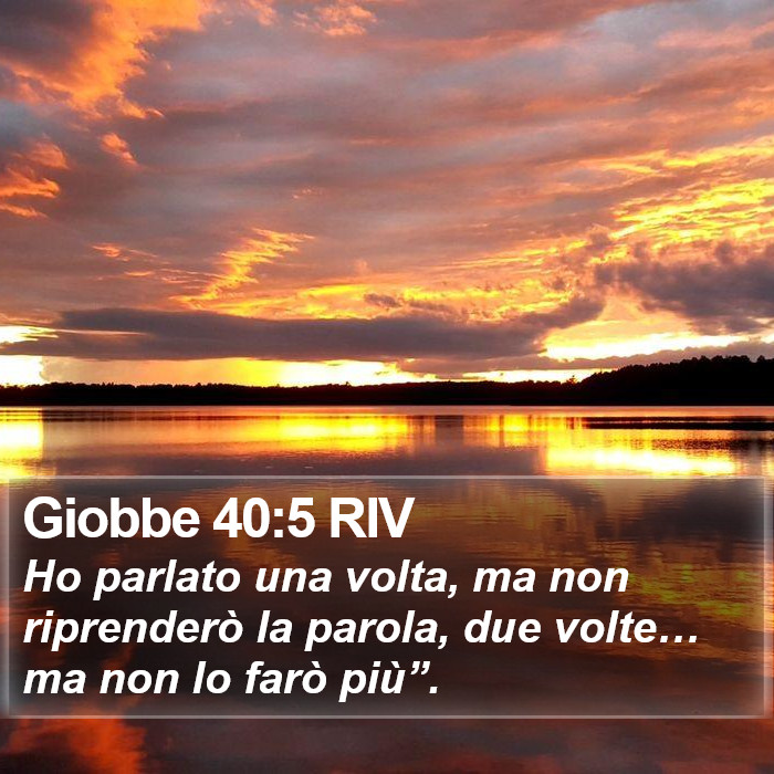 Giobbe 40:5 RIV Bible Study