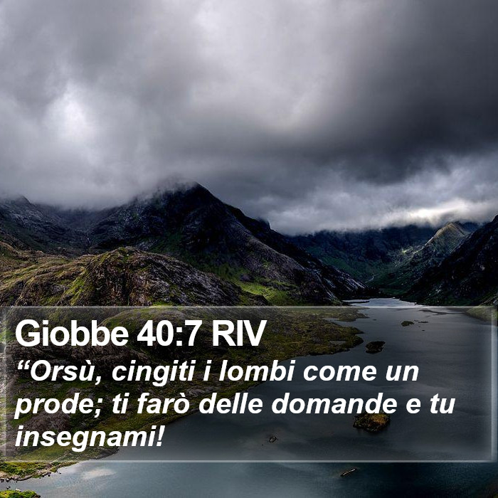 Giobbe 40:7 RIV Bible Study