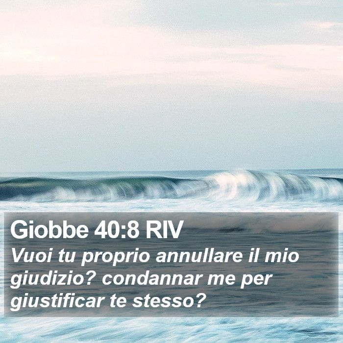 Giobbe 40:8 RIV Bible Study