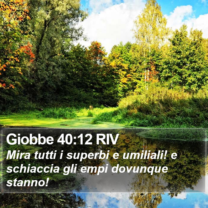 Giobbe 40:12 RIV Bible Study