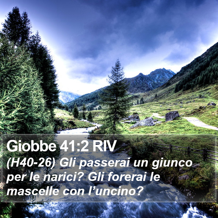 Giobbe 41:2 RIV Bible Study