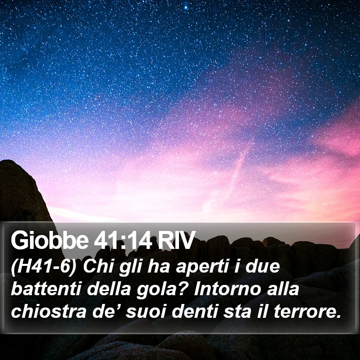 Giobbe 41:14 RIV Bible Study
