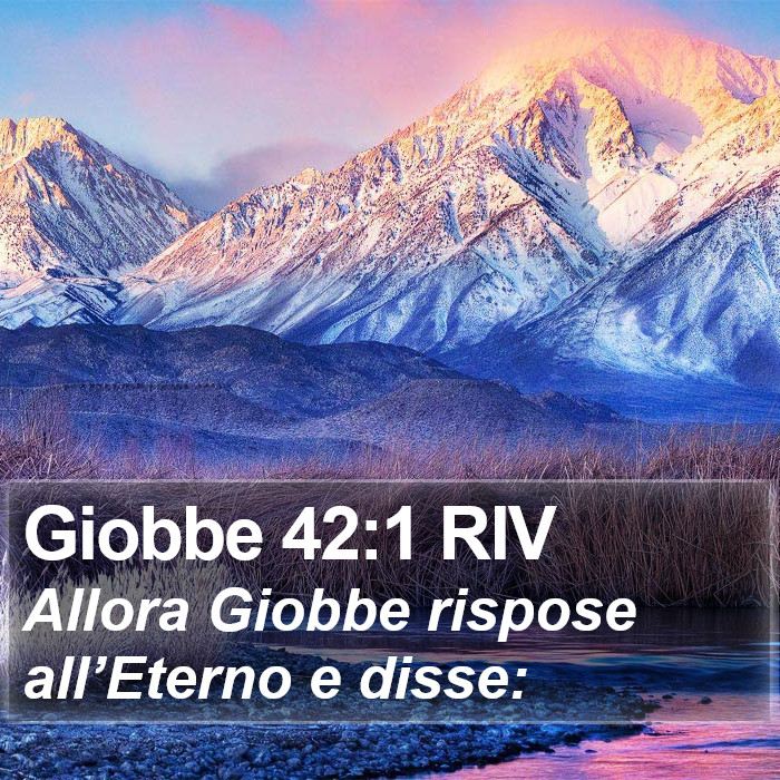Giobbe 42:1 RIV Bible Study