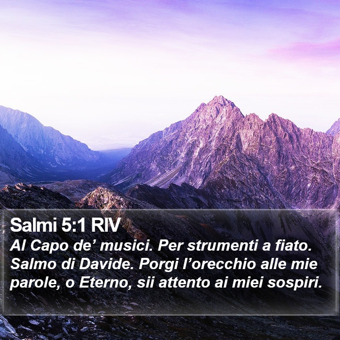 Salmi 5:1 RIV Bible Study