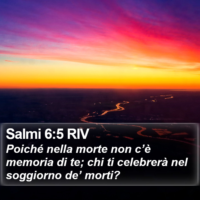 Salmi 6:5 RIV Bible Study
