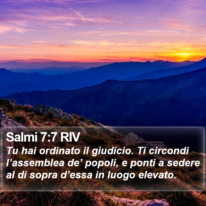 Salmi 7:7 RIV Bible Study