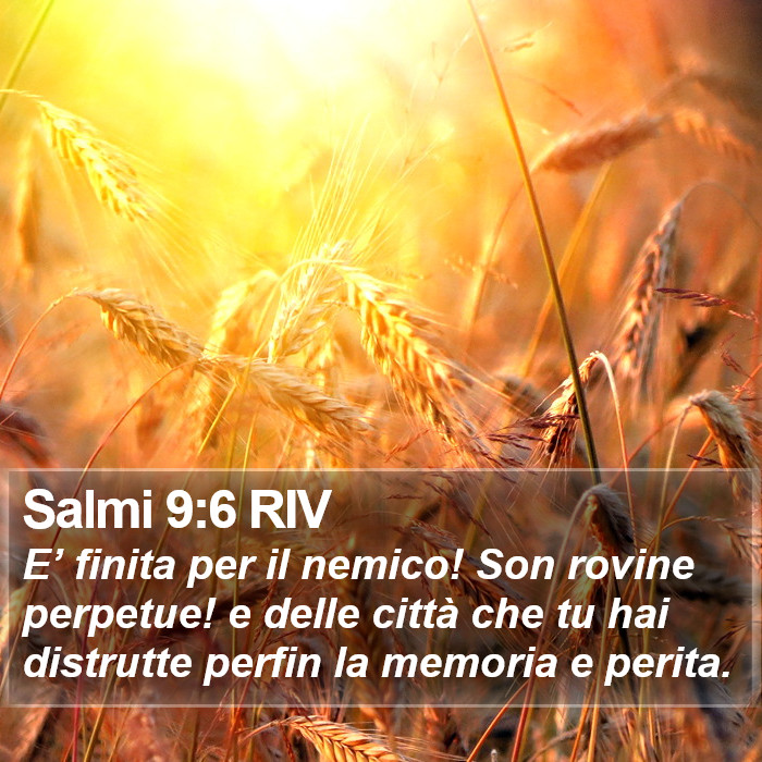 Salmi 9:6 RIV Bible Study