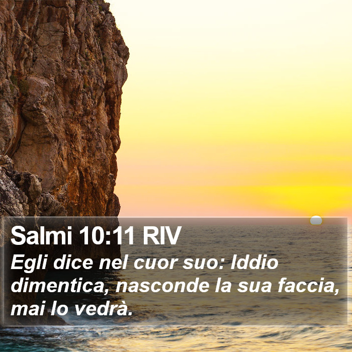 Salmi 10:11 RIV Bible Study