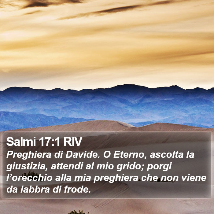 Salmi 17:1 RIV Bible Study