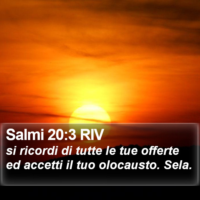 Salmi 20:3 RIV Bible Study