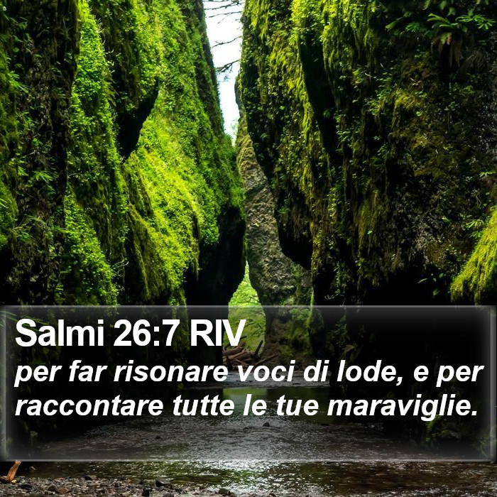 Salmi 26:7 RIV Bible Study