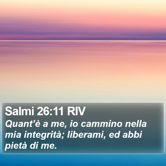 Salmi 26:11 RIV Bible Study