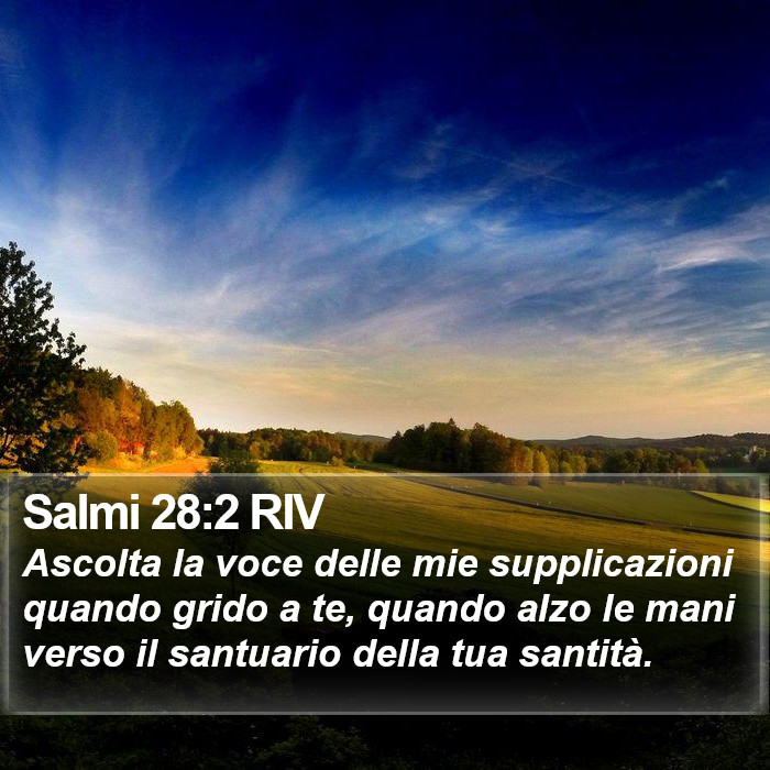 Salmi 28:2 RIV Bible Study