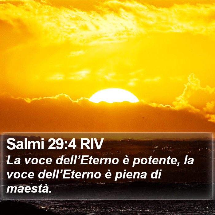 Salmi 29:4 RIV Bible Study