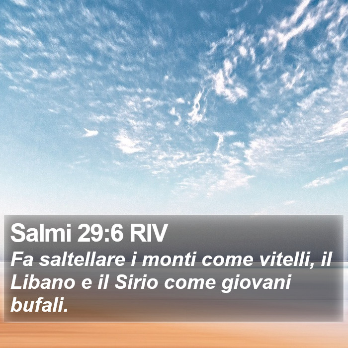 Salmi 29:6 RIV Bible Study