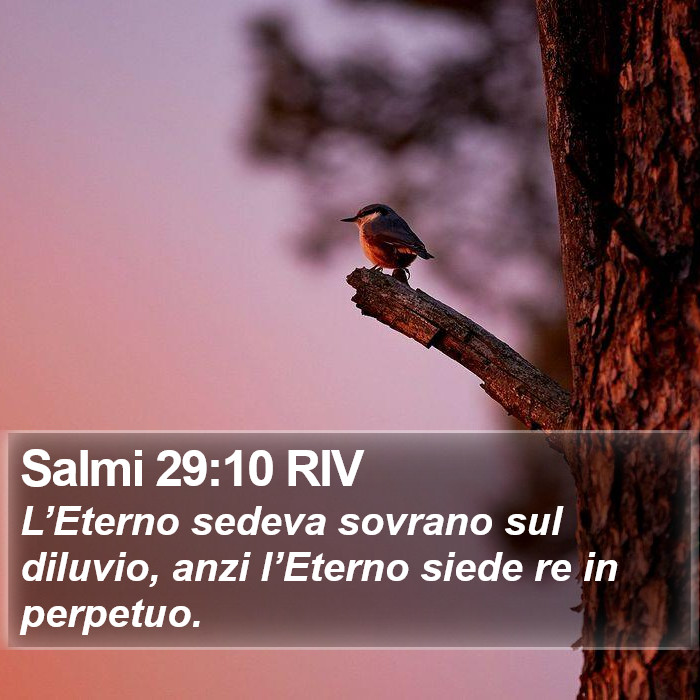 Salmi 29:10 RIV Bible Study