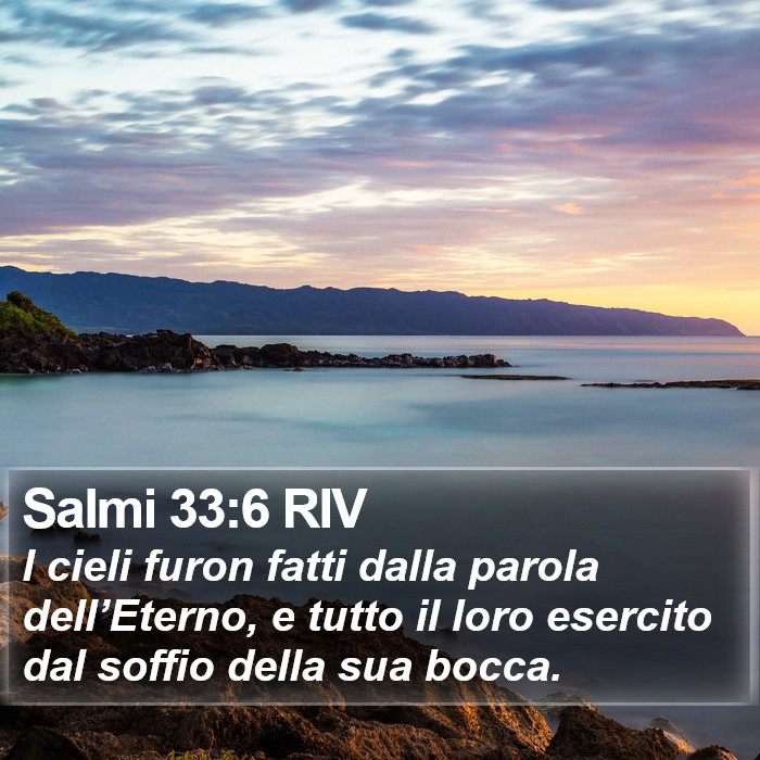 Salmi 33:6 RIV Bible Study