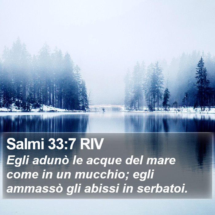 Salmi 33:7 RIV Bible Study