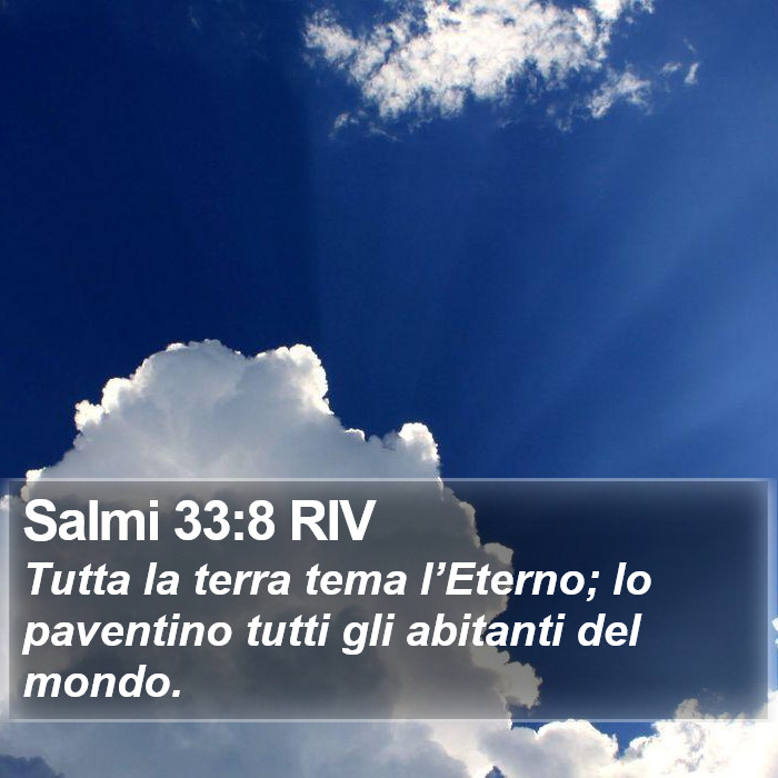 Salmi 33:8 RIV Bible Study