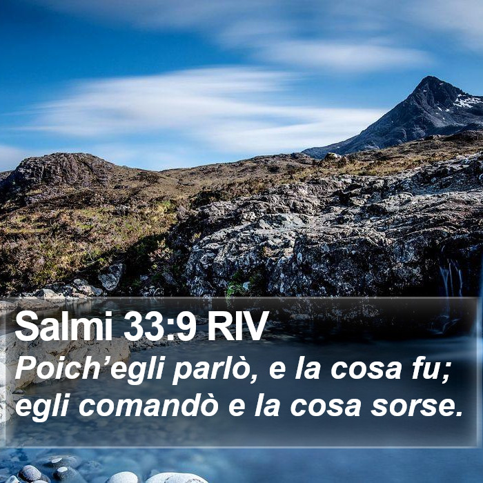 Salmi 33:9 RIV Bible Study