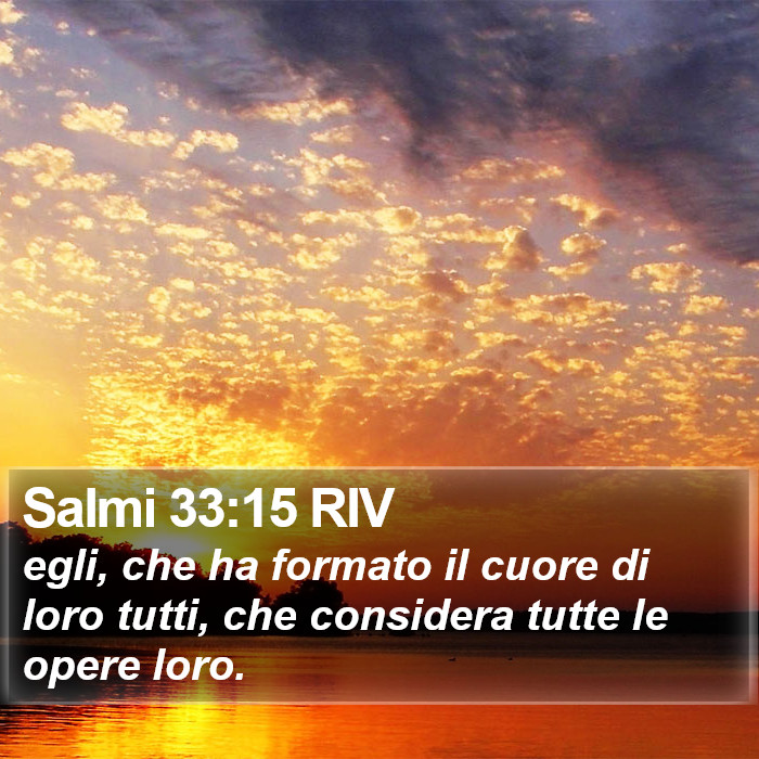 Salmi 33:15 RIV Bible Study