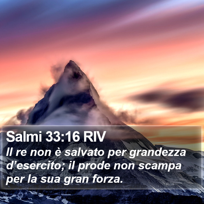 Salmi 33:16 RIV Bible Study