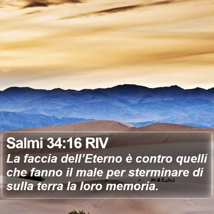 Salmi 34:16 RIV Bible Study
