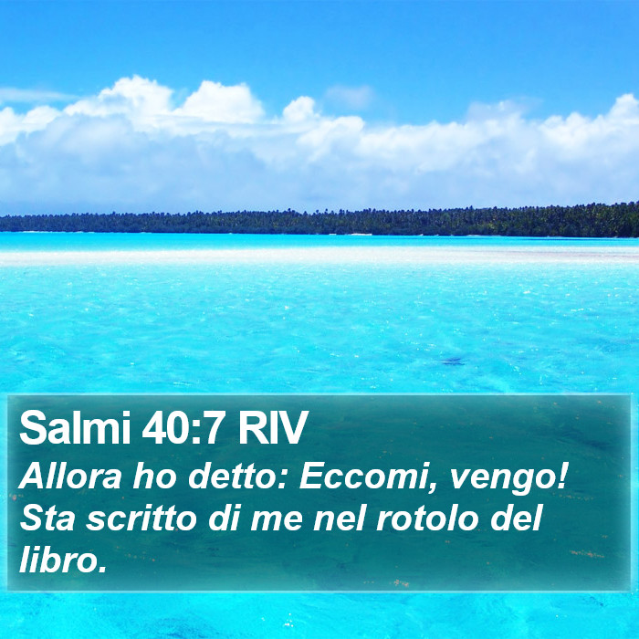 Salmi 40:7 RIV Bible Study