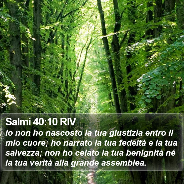 Salmi 40:10 RIV Bible Study