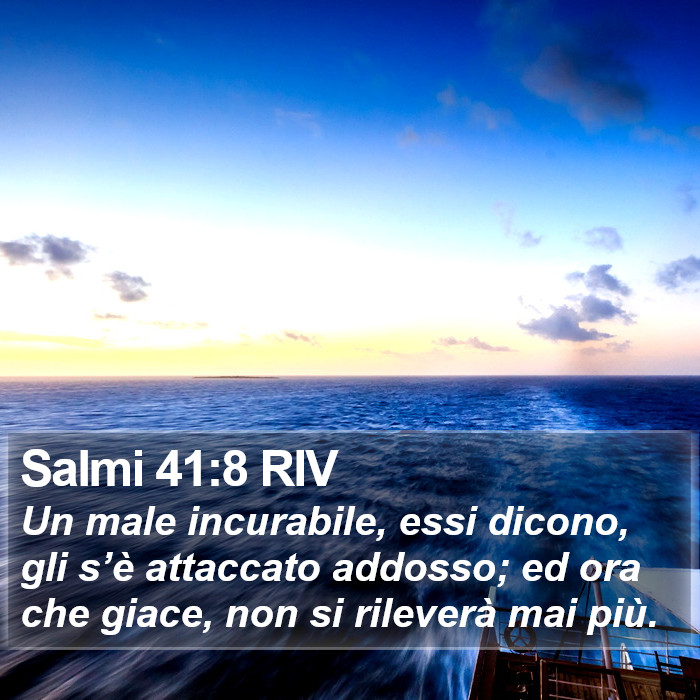 Salmi 41:8 RIV Bible Study