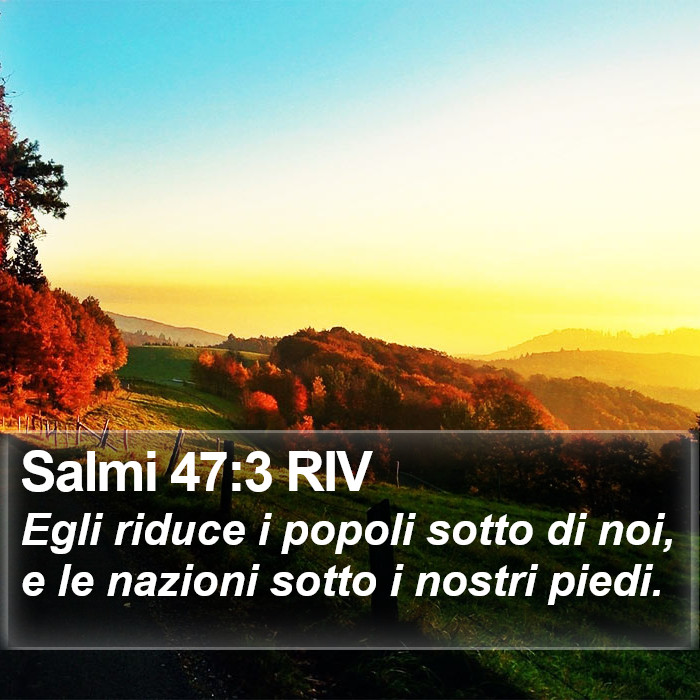 Salmi 47:3 RIV Bible Study