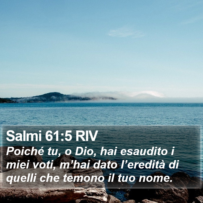 Salmi 61:5 RIV Bible Study