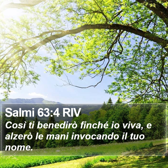 Salmi 63:4 RIV Bible Study