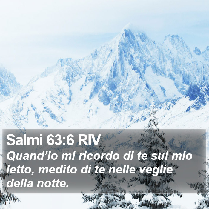 Salmi 63:6 RIV Bible Study