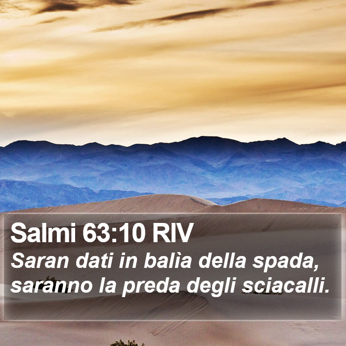 Salmi 63:10 RIV Bible Study