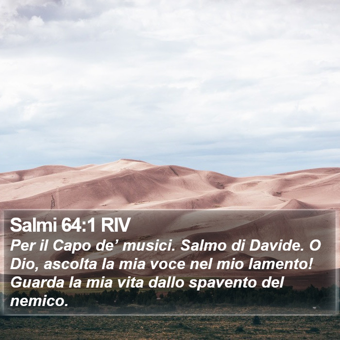 Salmi 64:1 RIV Bible Study