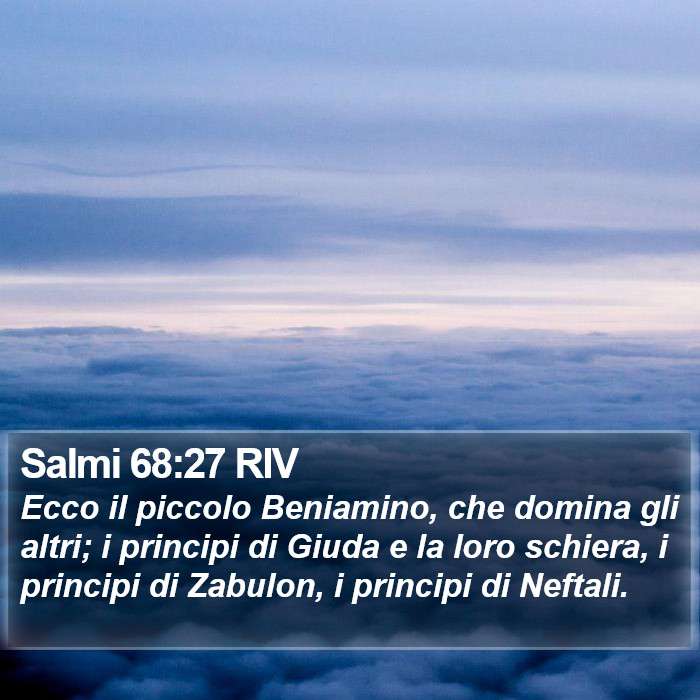 Salmi 68:27 RIV Bible Study