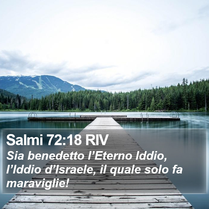 Salmi 72:18 RIV Bible Study