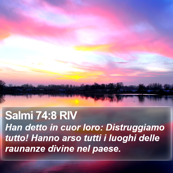 Salmi 74:8 RIV Bible Study