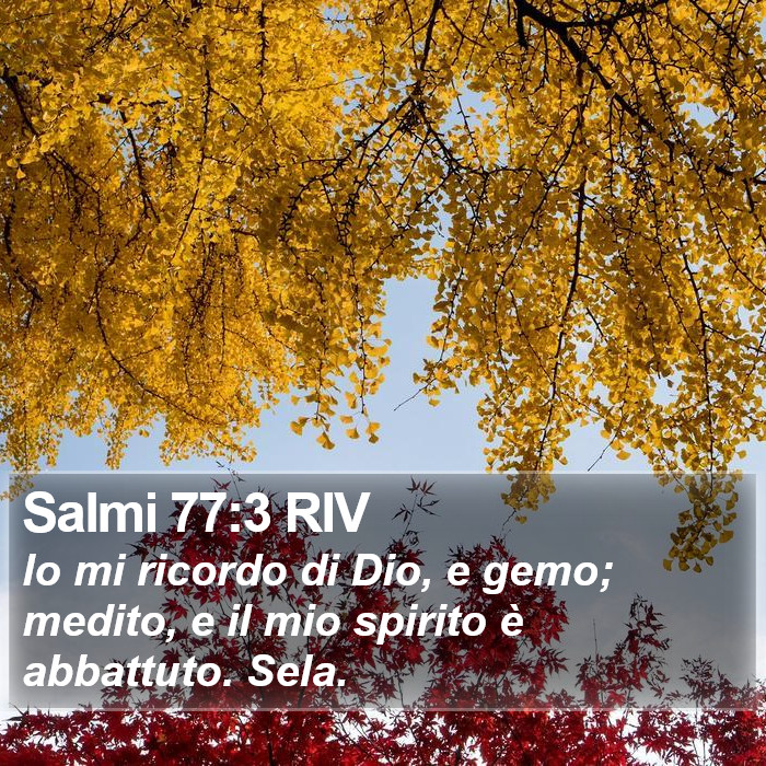 Salmi 77:3 RIV Bible Study