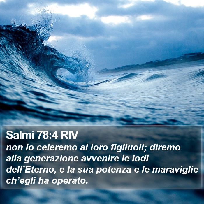 Salmi 78:4 RIV Bible Study