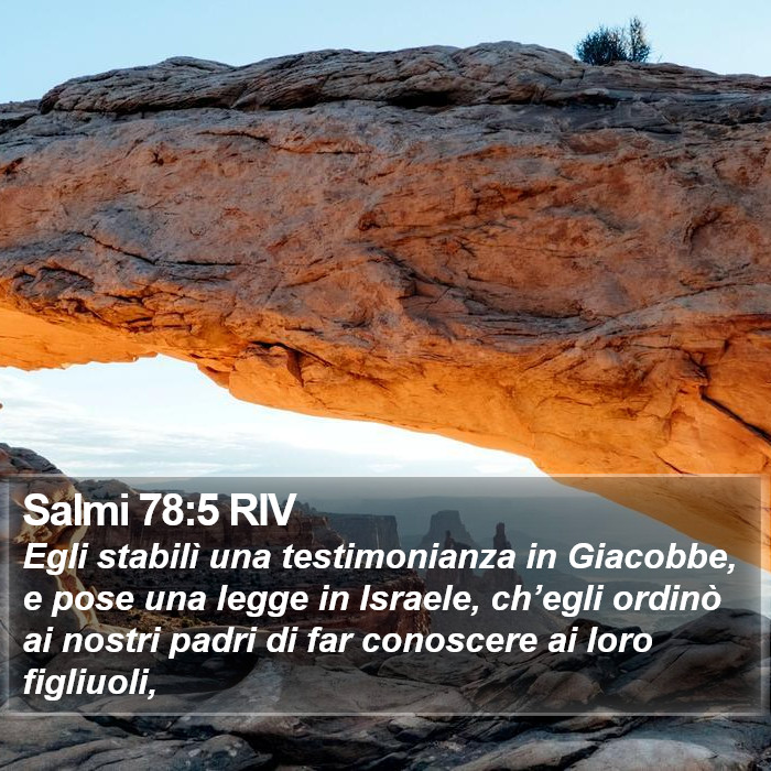 Salmi 78:5 RIV Bible Study