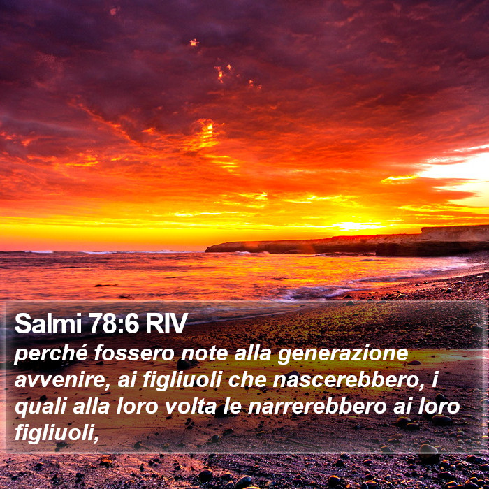 Salmi 78:6 RIV Bible Study