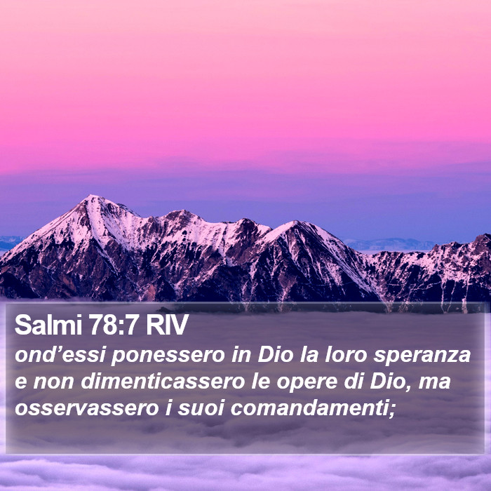 Salmi 78:7 RIV Bible Study