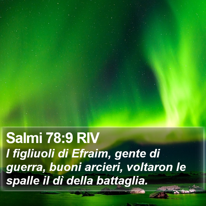 Salmi 78:9 RIV Bible Study