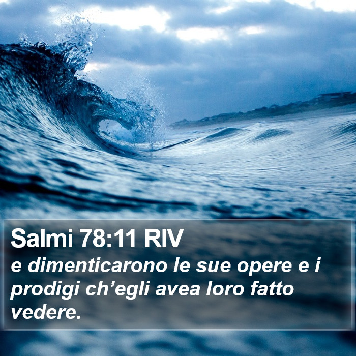 Salmi 78:11 RIV Bible Study