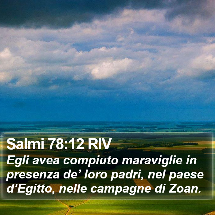 Salmi 78:12 RIV Bible Study